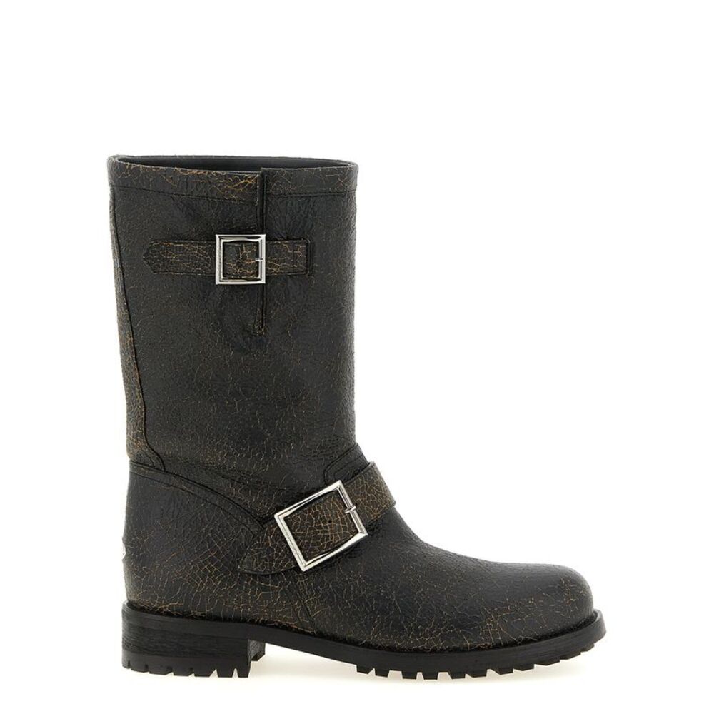 Jimmy Choo Black Leather Ankle Women's Boots